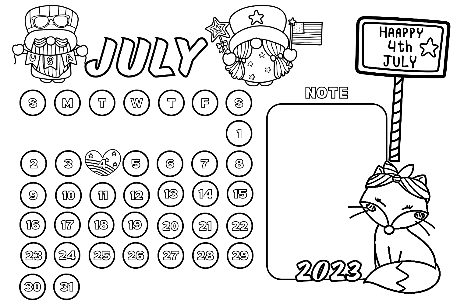 Календарь июль 2023 с июля
