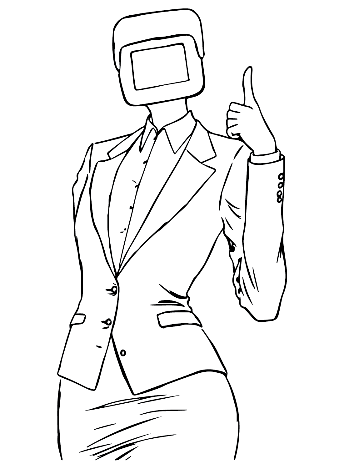 Camerawoman Coloring Page