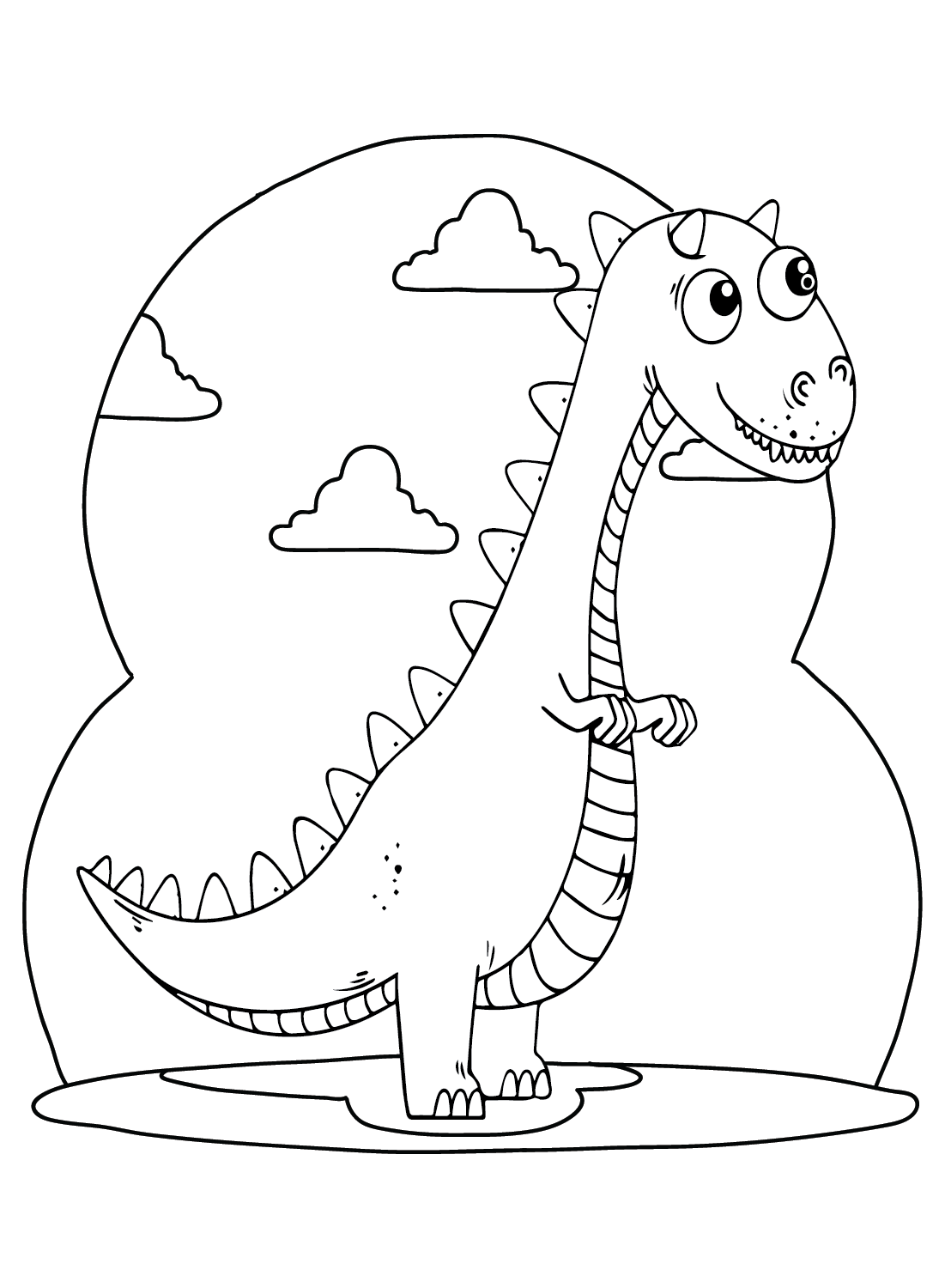 Dibujos para colorear de dibujos animados de Carnotaurus de Carnotaurus