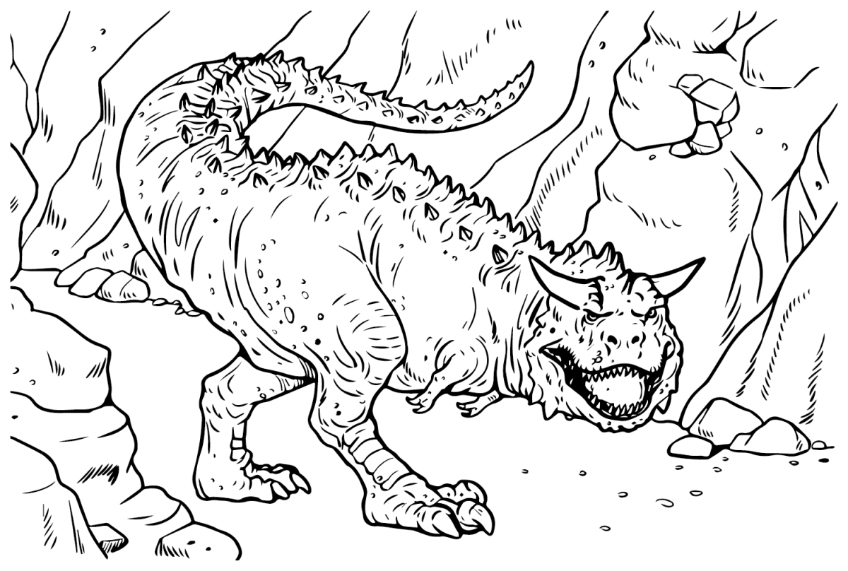 22 Free Printable Carnotaurus Coloring Pages