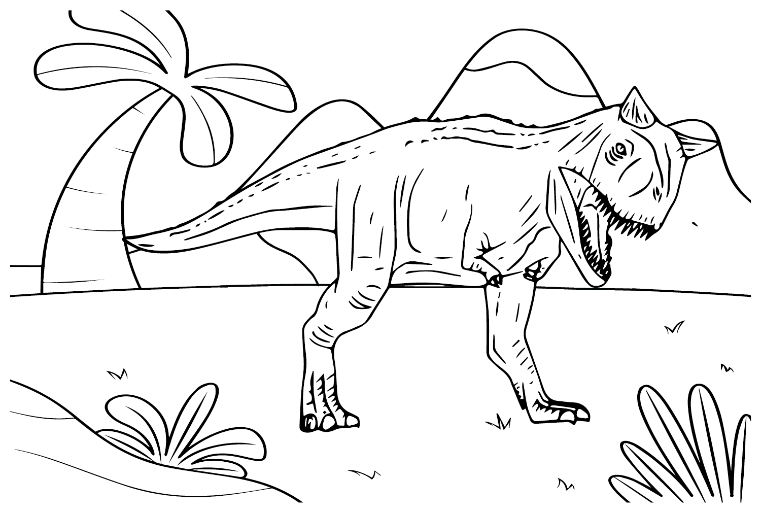 Carnotaurus Bild zum Ausmalen von Carnotaurus