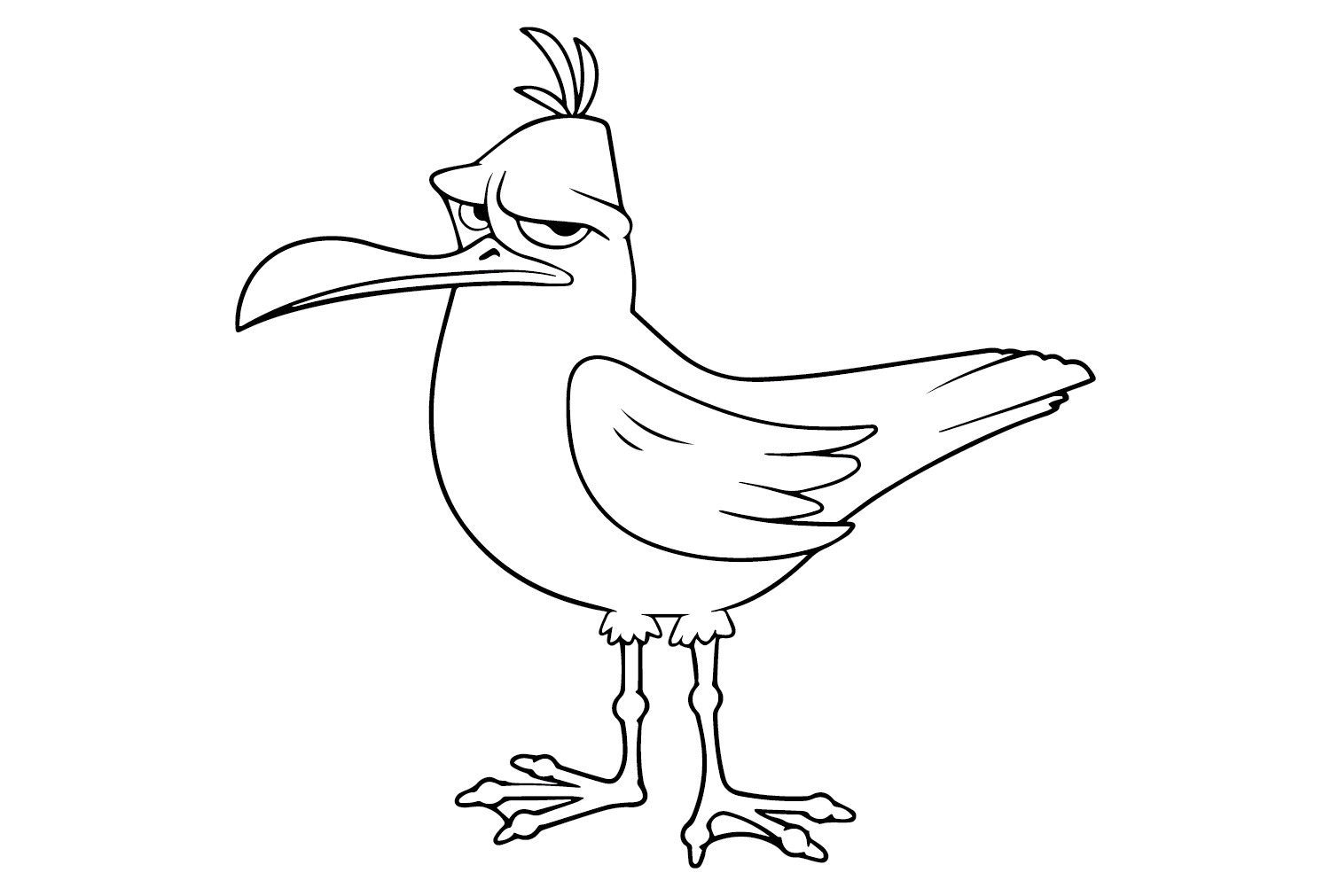 Albatro cartone animato da colorare Albatross