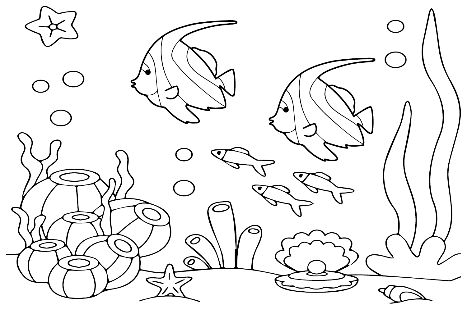 Cartoon-Wimpel-Korallenfisch von Wimpel-Korallenfisch