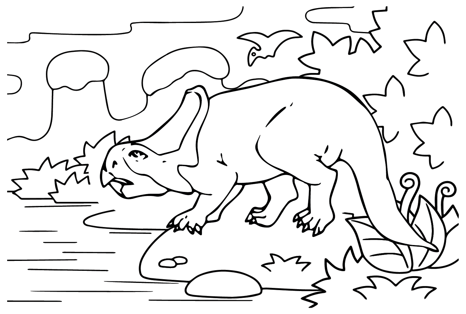 Cartoon-Protoceratops-Malseite von Protoceratops