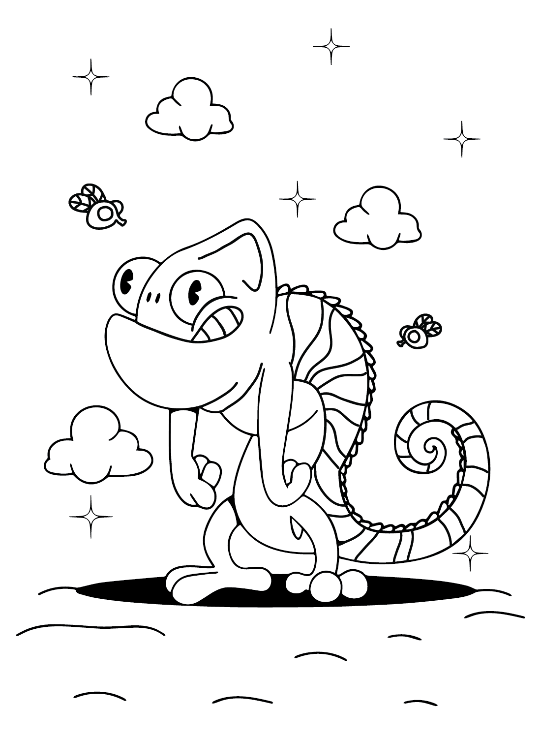 Chameleon Pictures to Color from Chameleon
