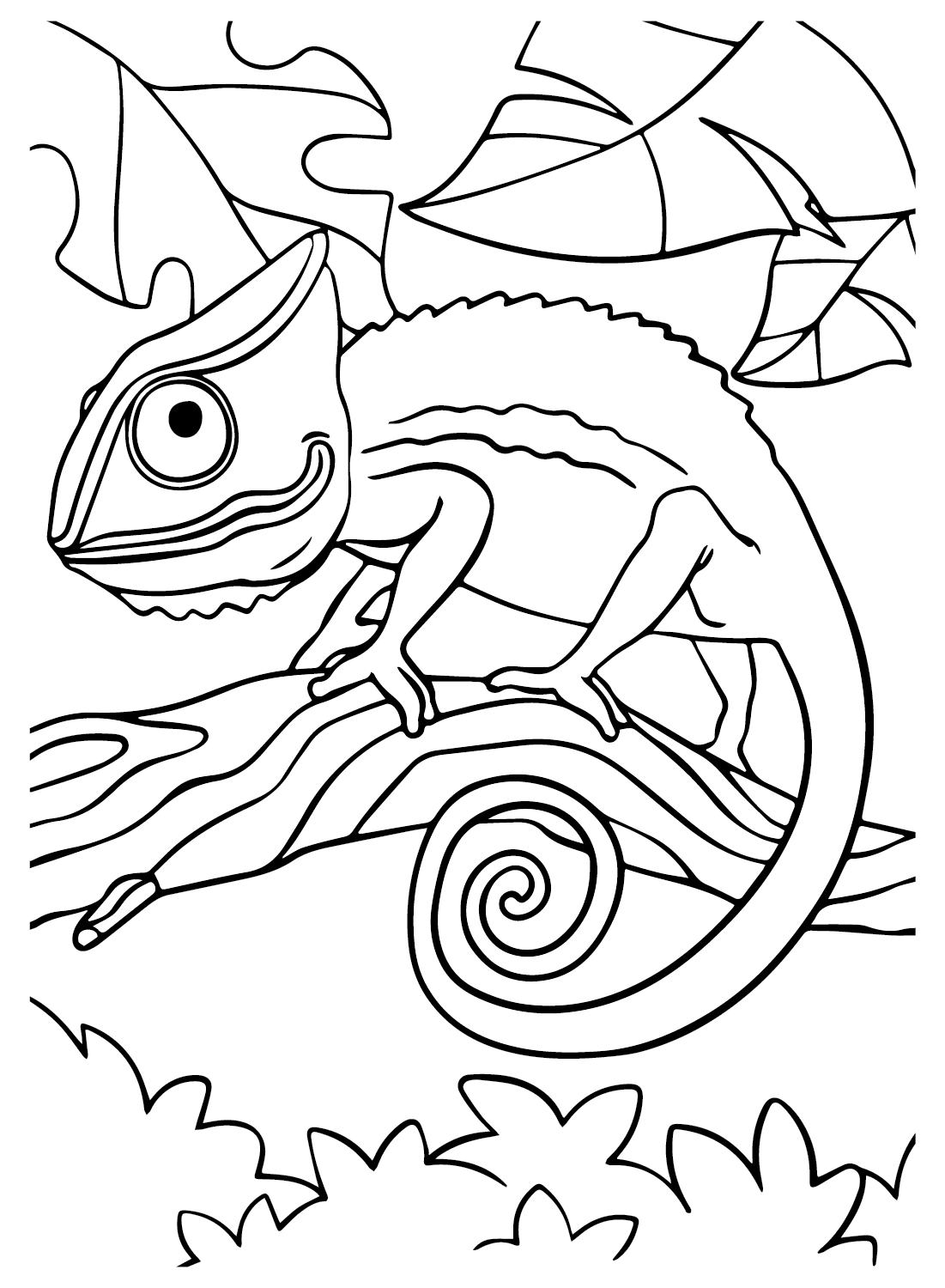 Caméléon à colorier de Chameleon