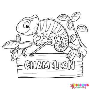 Chameleon Coloring Pages