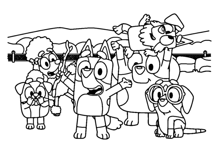 108 Free Printable Bluey Coloring Pages