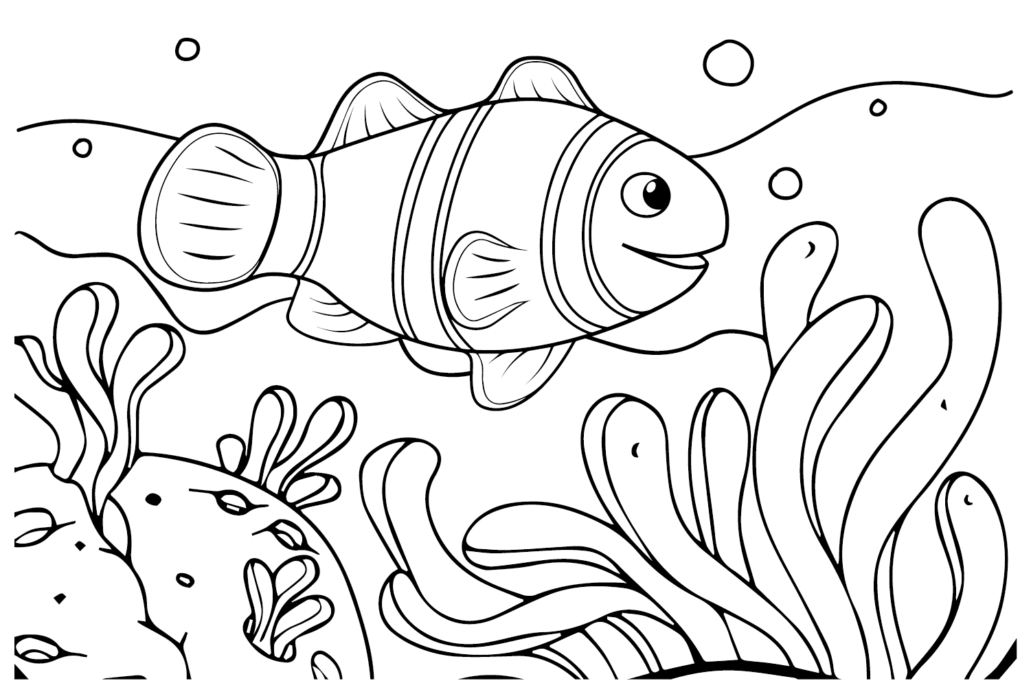 Очаровательная рыба-клоун из Clownfish