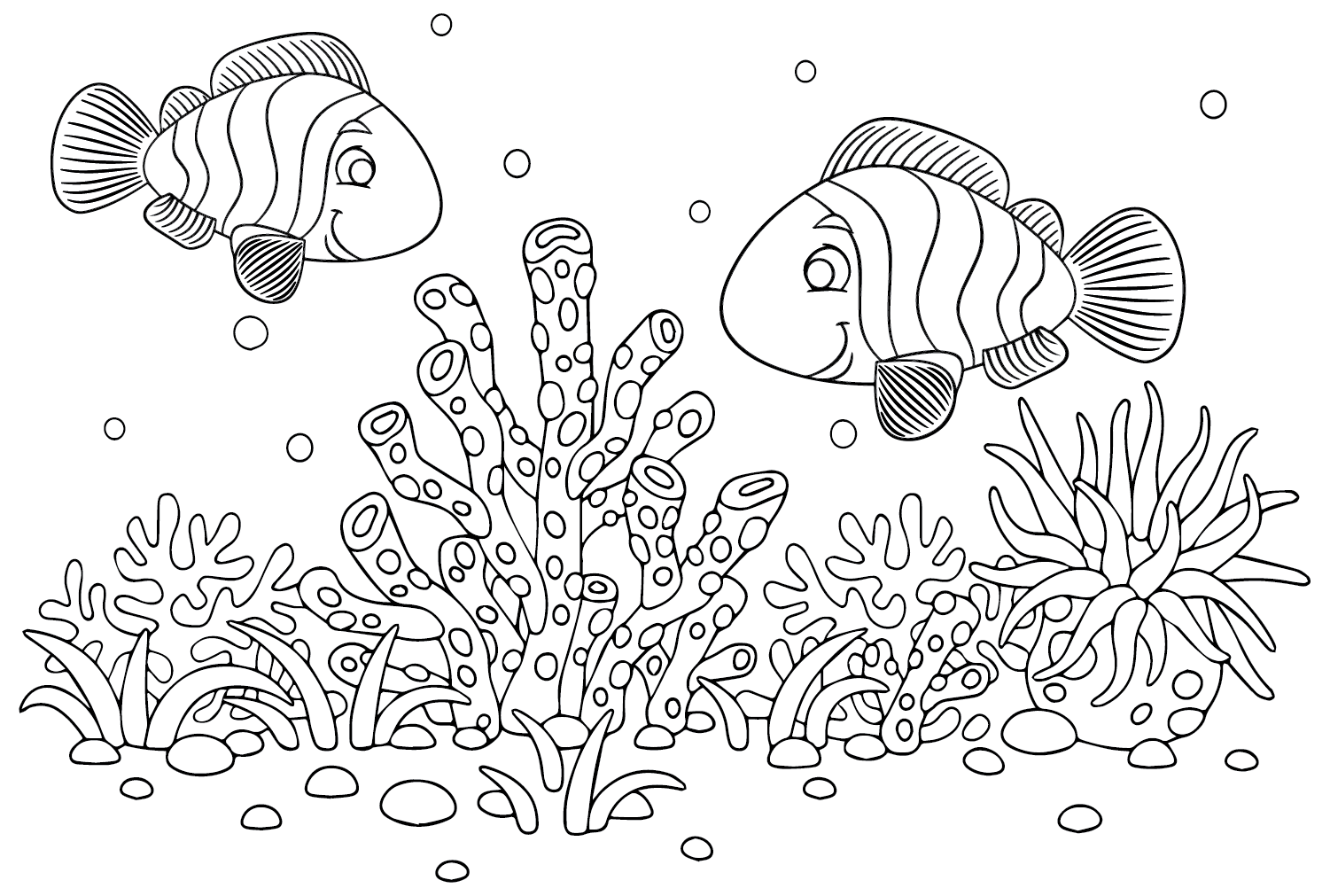 Clownfish Doodle Coloring Pages
