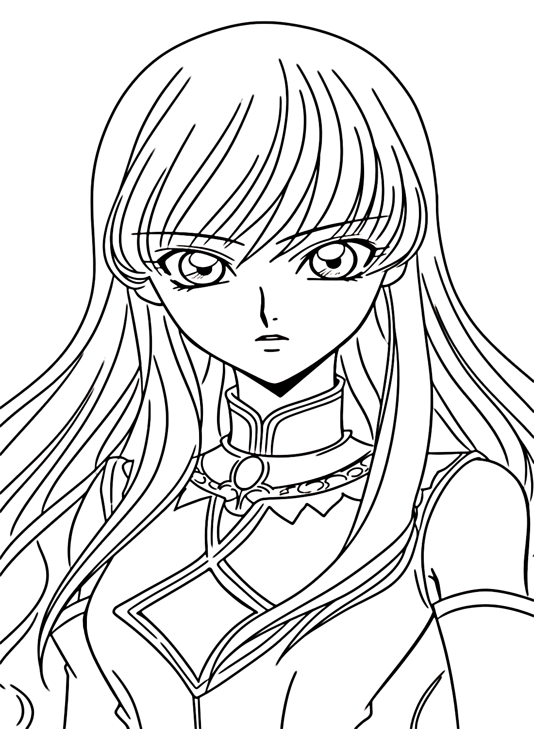 Coloring Page C.C. Code Geass - Free Printable Coloring Pages