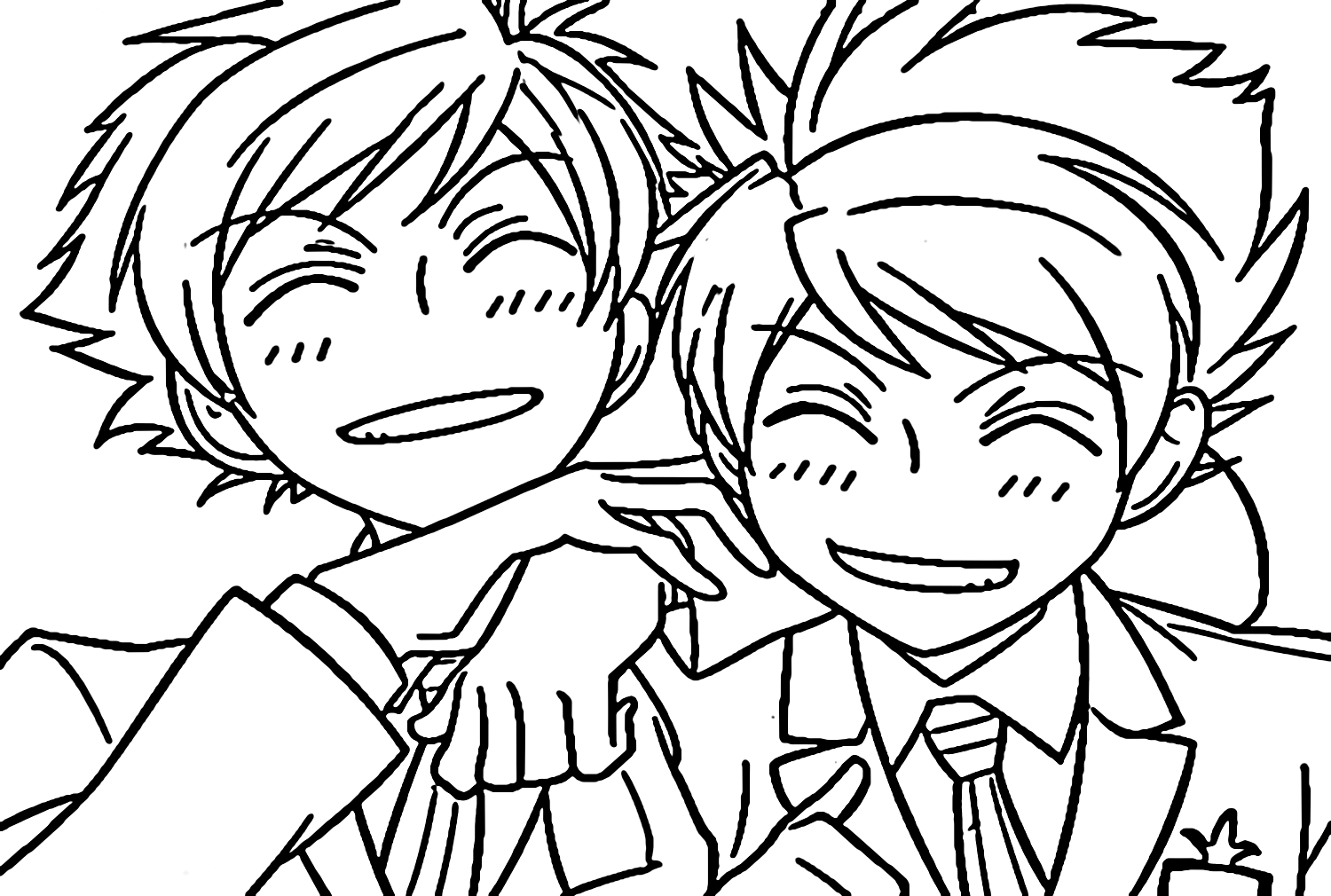 Coloring Page Hikaru and Kaoru