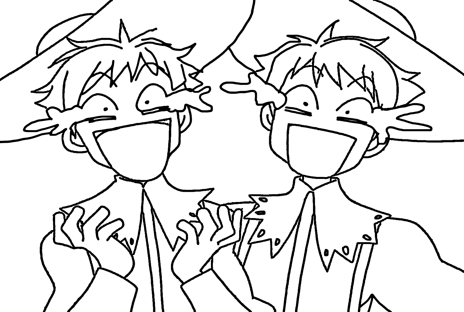 Coloring Page Hikaru with Kaoru