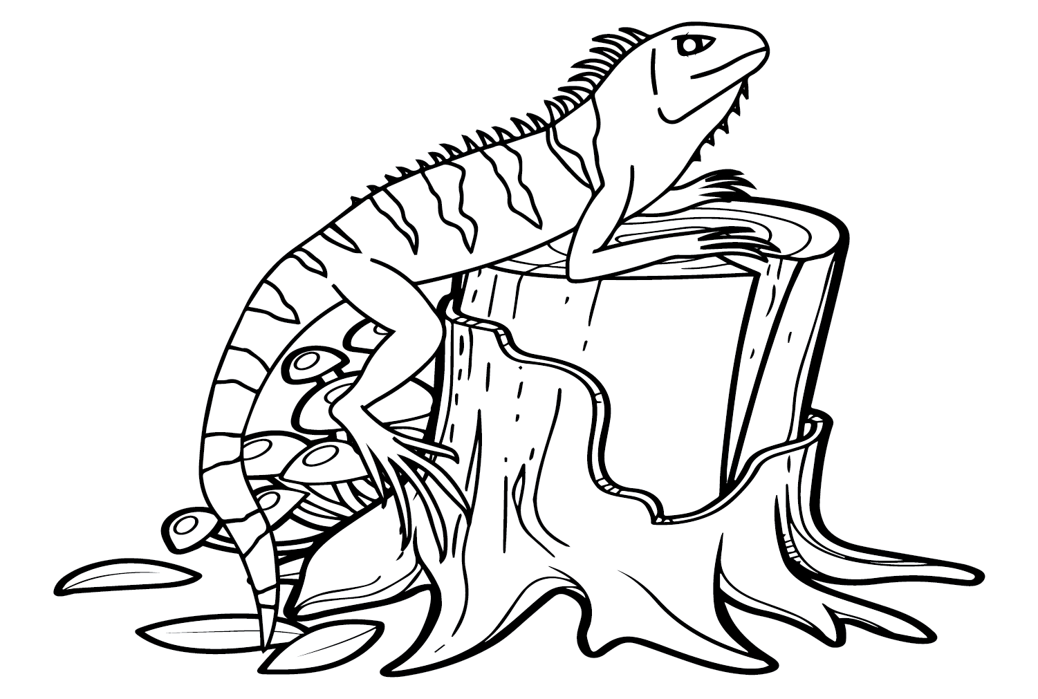 Coloring Page Iguana
