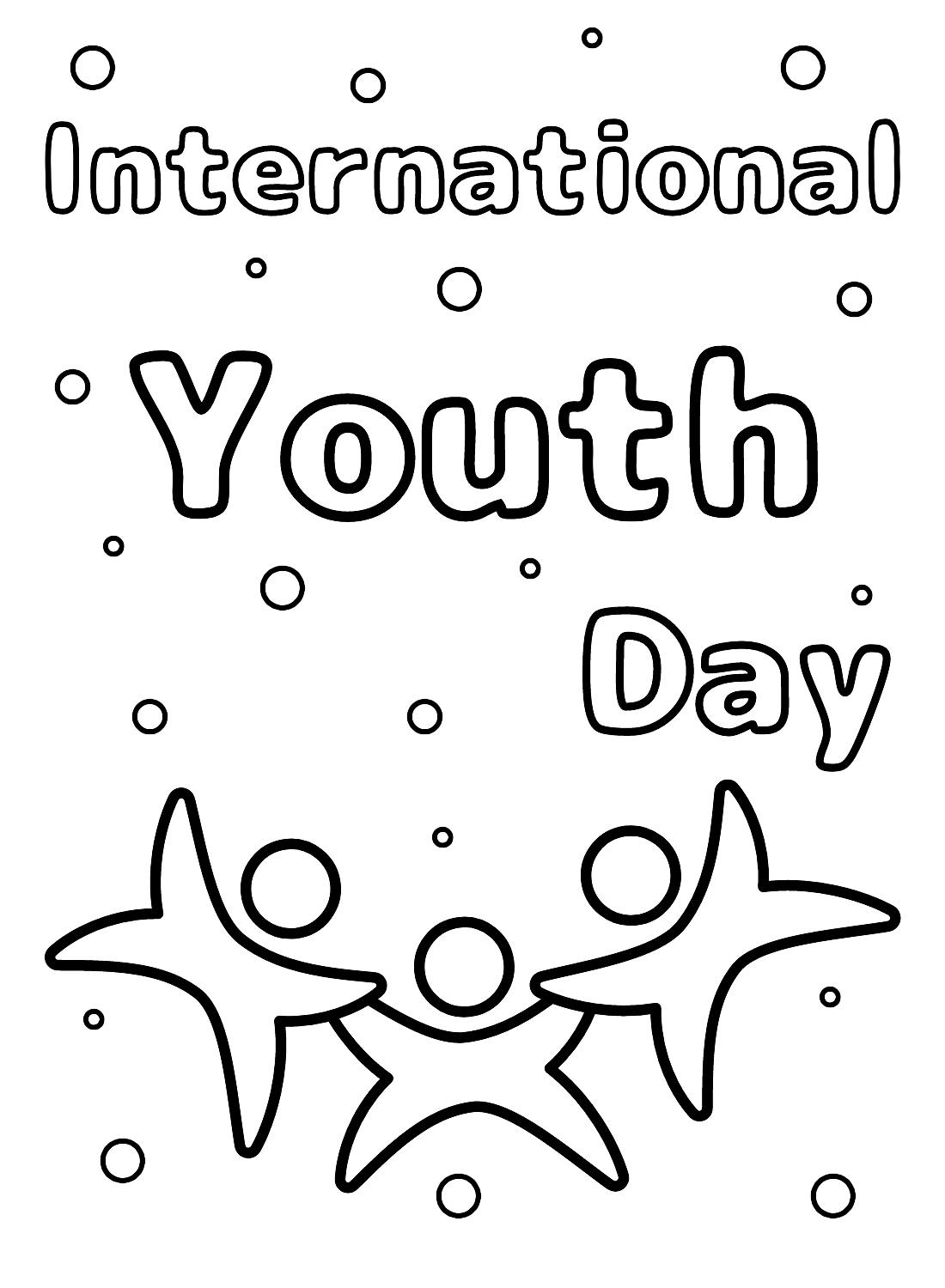 Coloring Page International Youth Day from International Youth Day