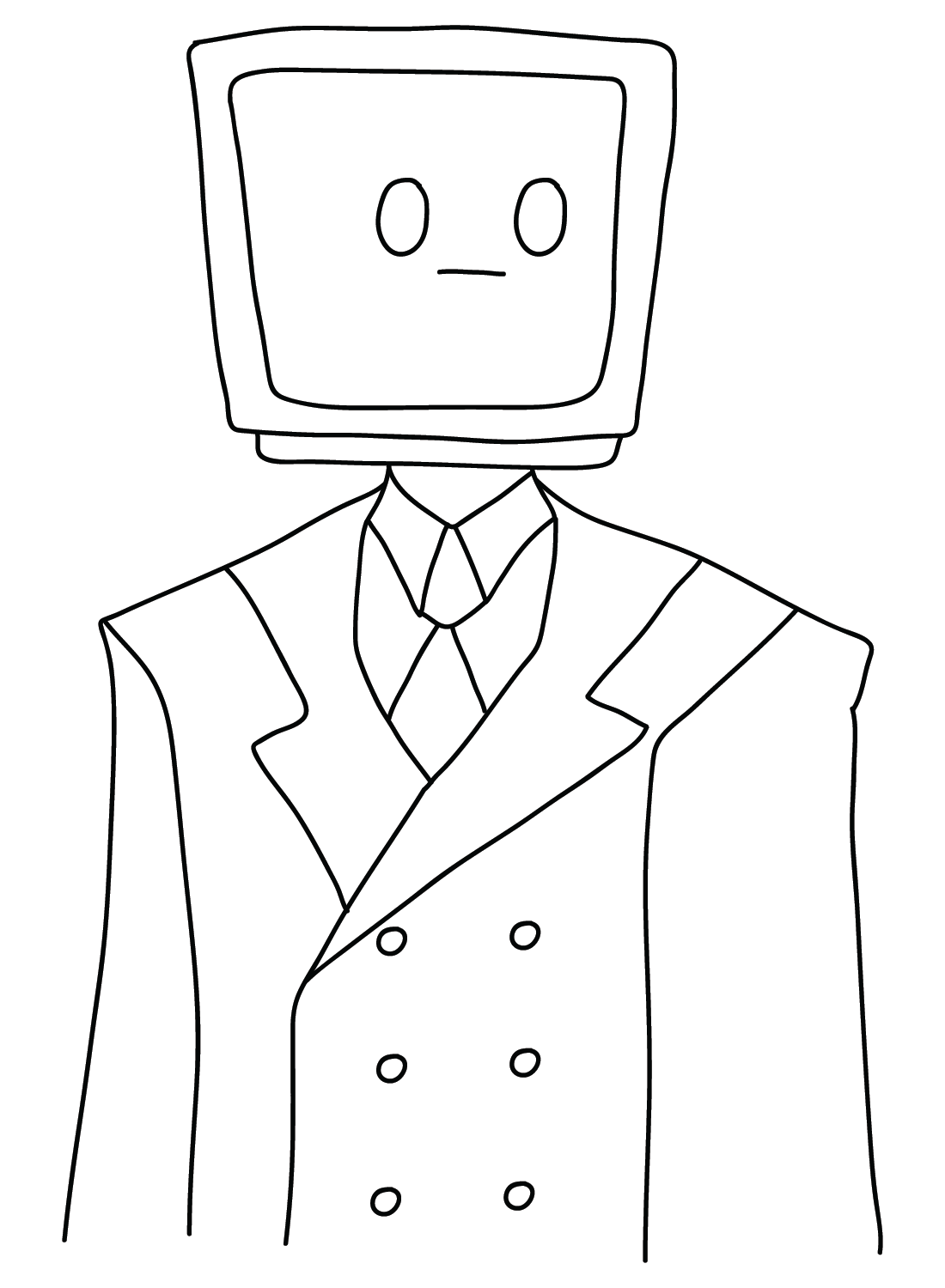 Dibujo para colorear TV Man de TV Man
