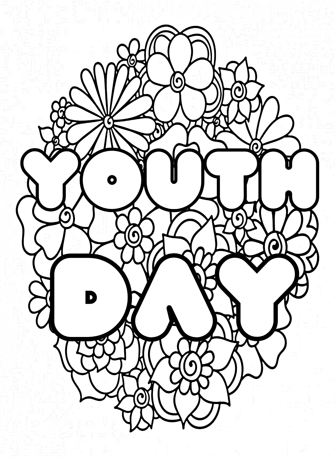 Coloring Pages Youth Day from International Youth Day