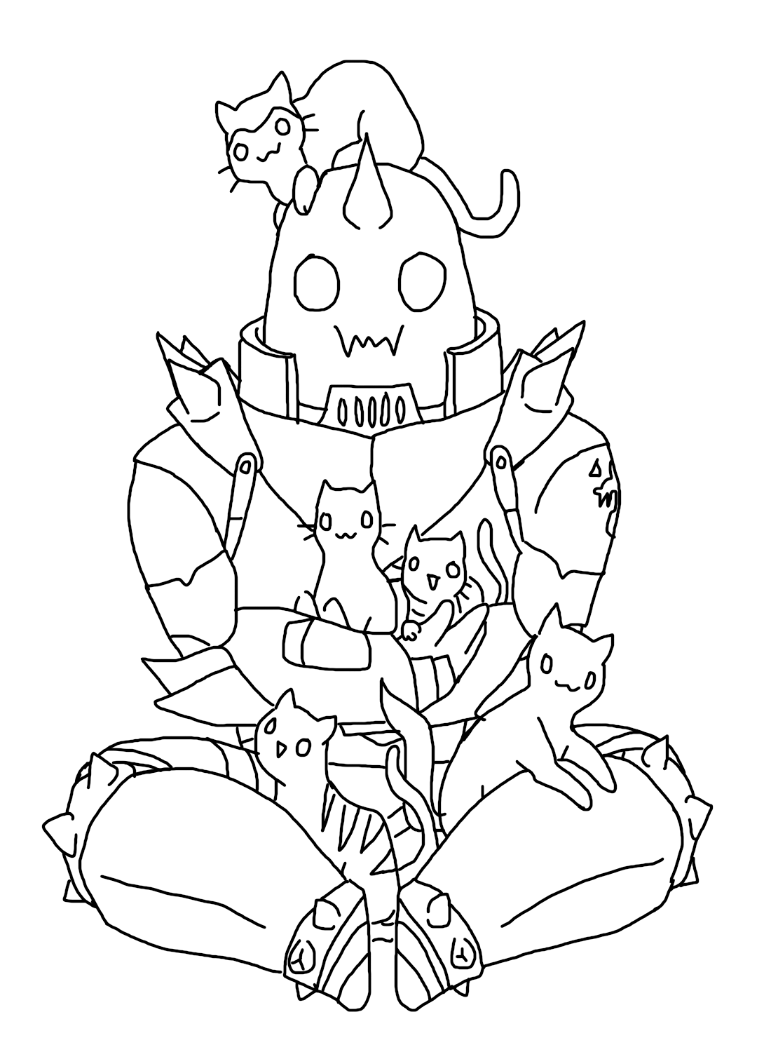 Coloring Sheet Alphonse Elric from Alphonse Elric