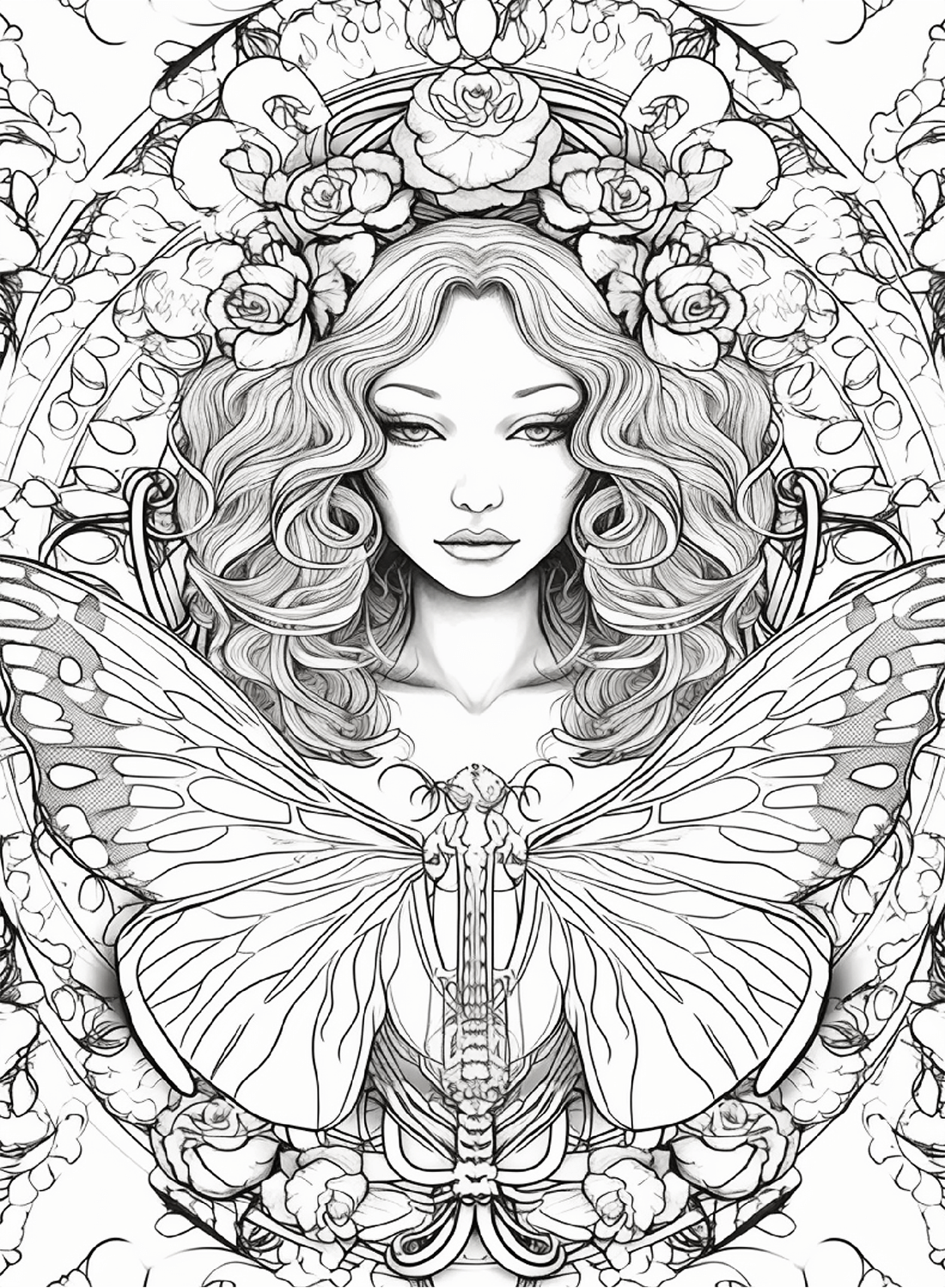Coloring Sheet Fairy from Fairy
