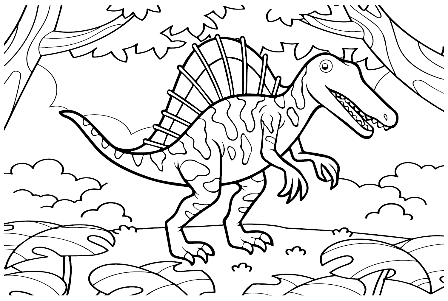 Coloriage Spinosaurus Aegyptiacus