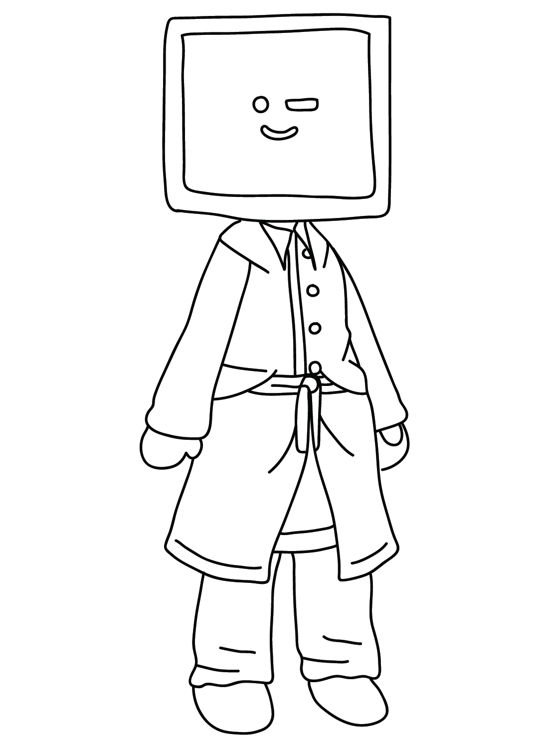 Coloring Sheet TV Man Free Printable Coloring Pages