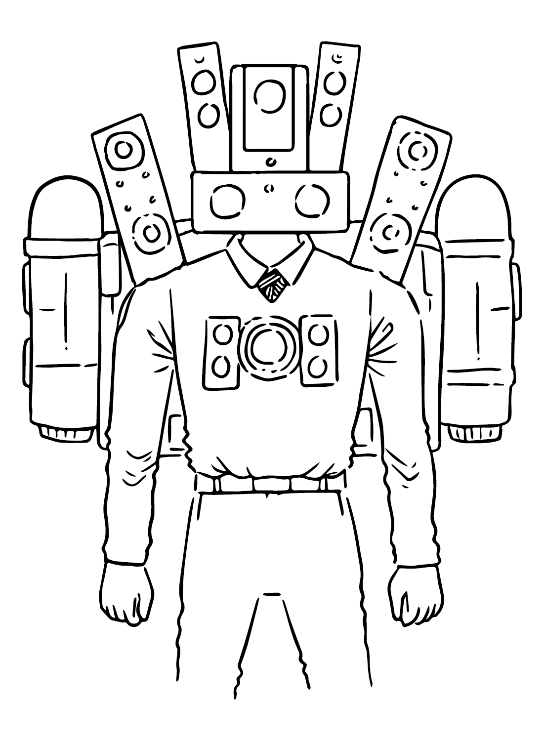 Coloring Sheet Titan Speakerman
