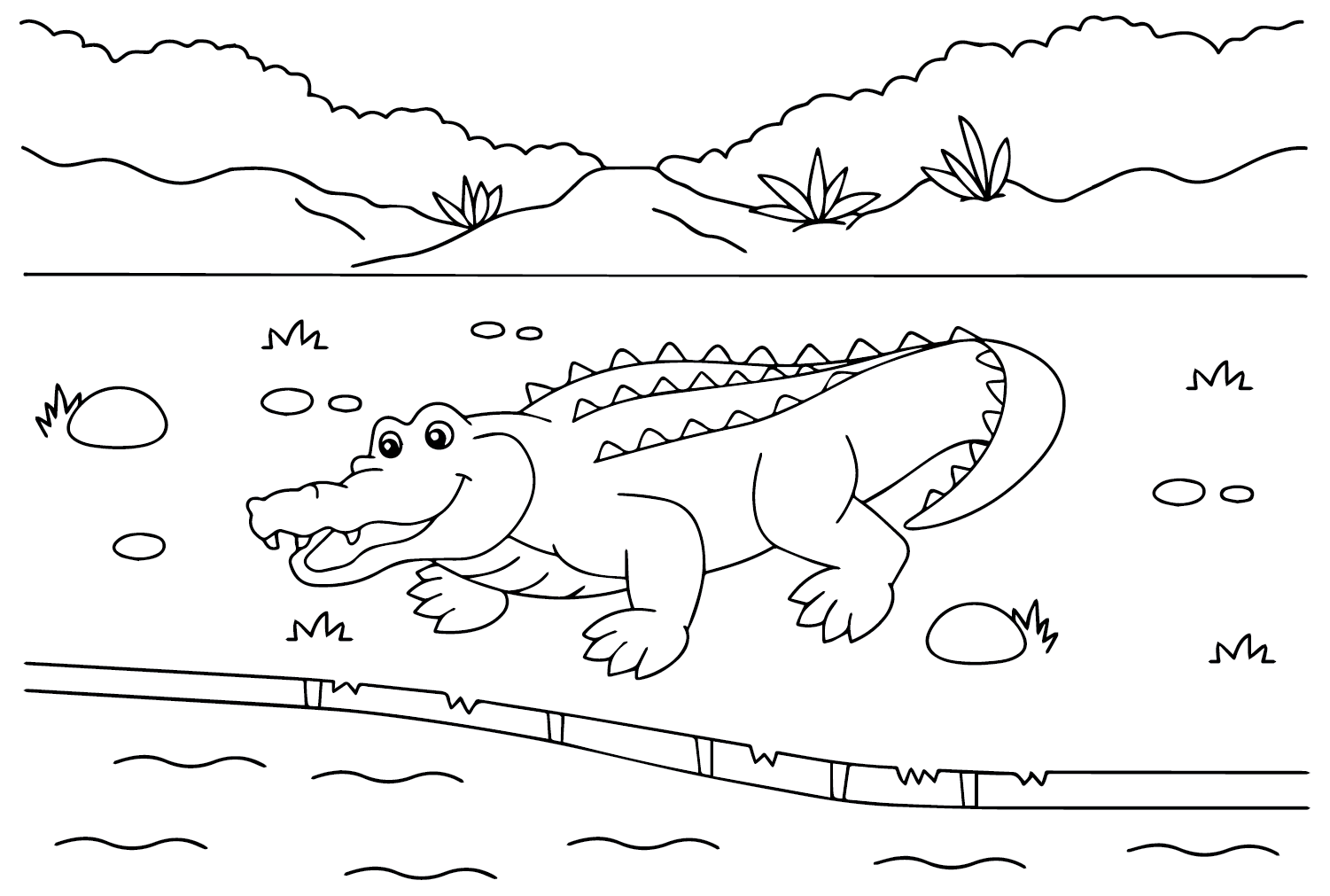 Crocodile Picture to Color