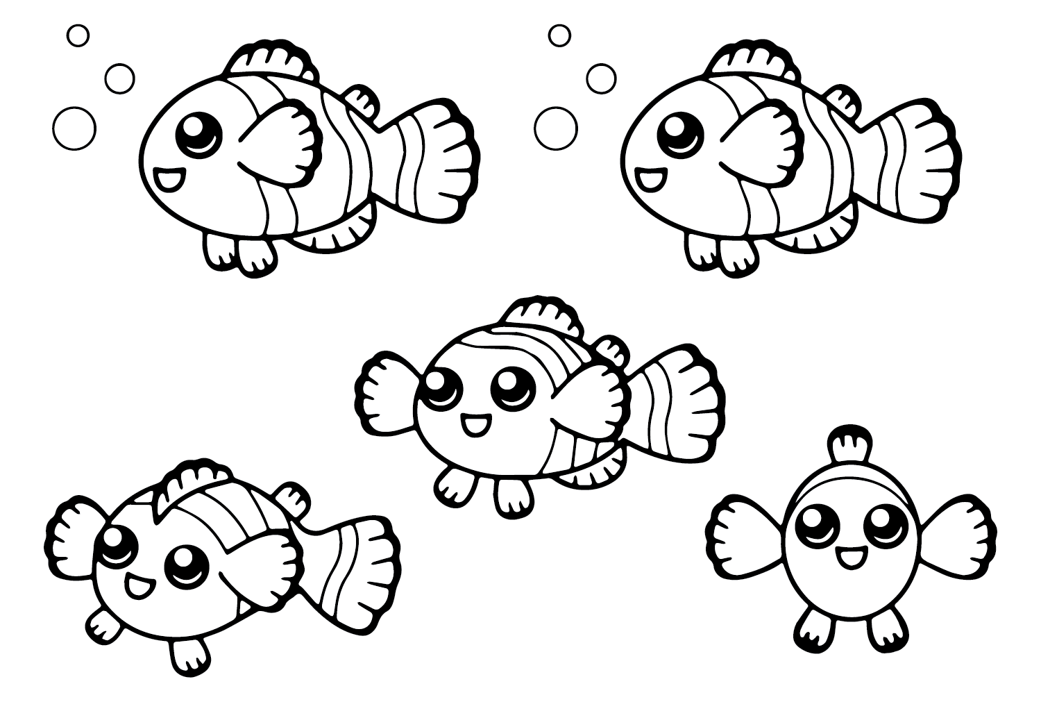 Cute Clownfish Coloring Pages