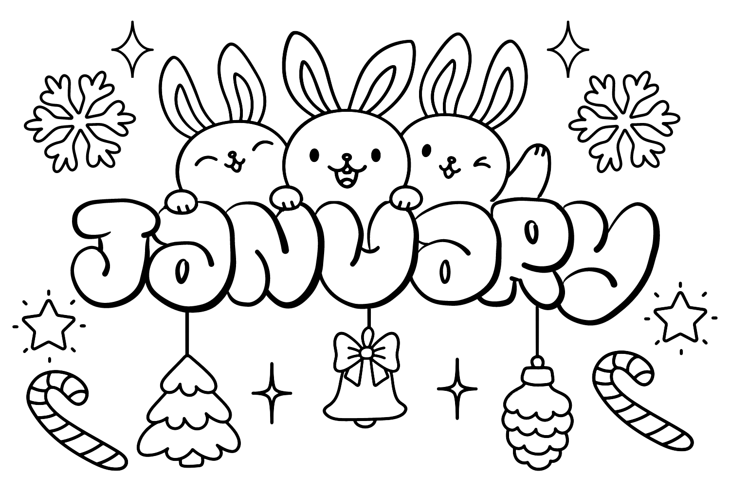 Cute January Coloring Page Free Printable Coloring Pages