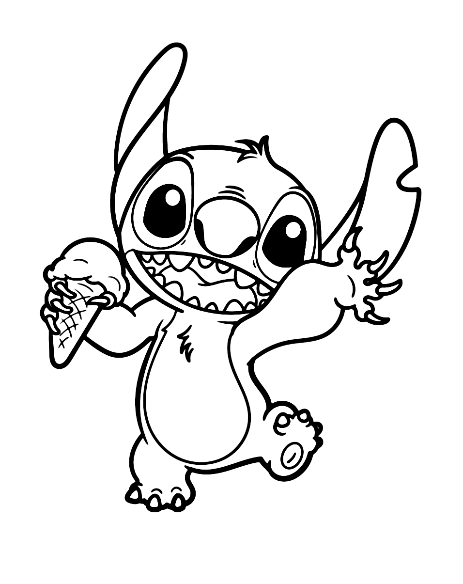 Cute Stitch Coloring Pages Coloring Page - Free Printable Coloring Pages