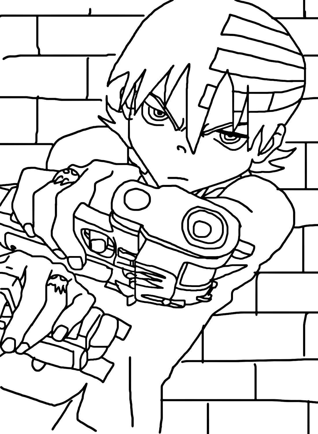 Death the Kid with Guns Coloring Pages