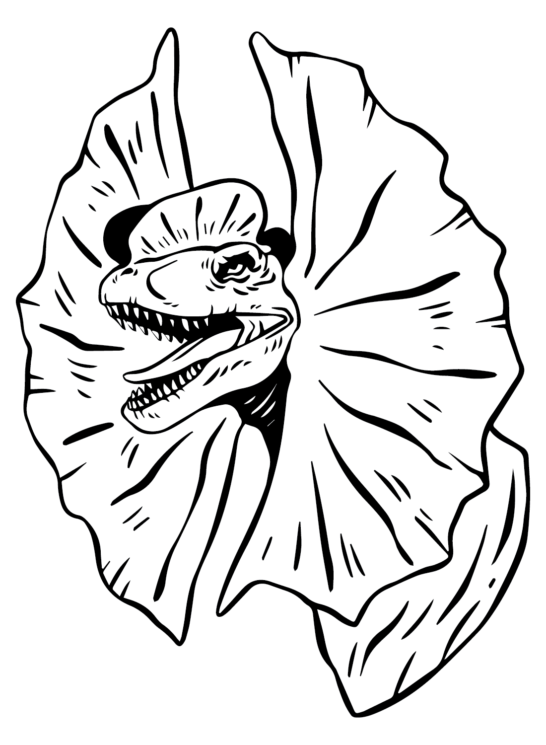 Dilophosaurus Coloring Pages to for Kids from Dilophosaurus