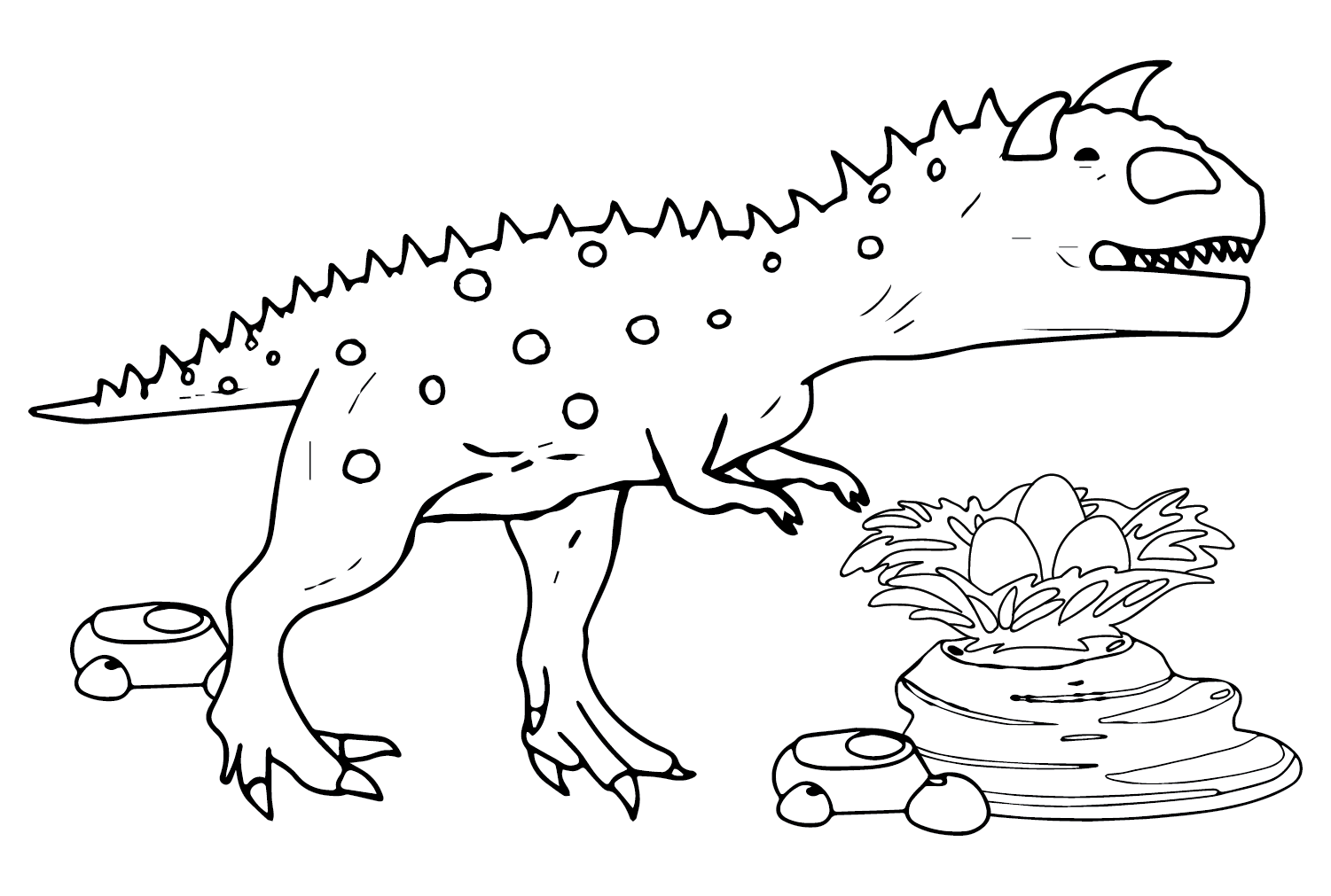 Dibujos para colorear de dinosaurio Carnotaurus de Carnotaurus