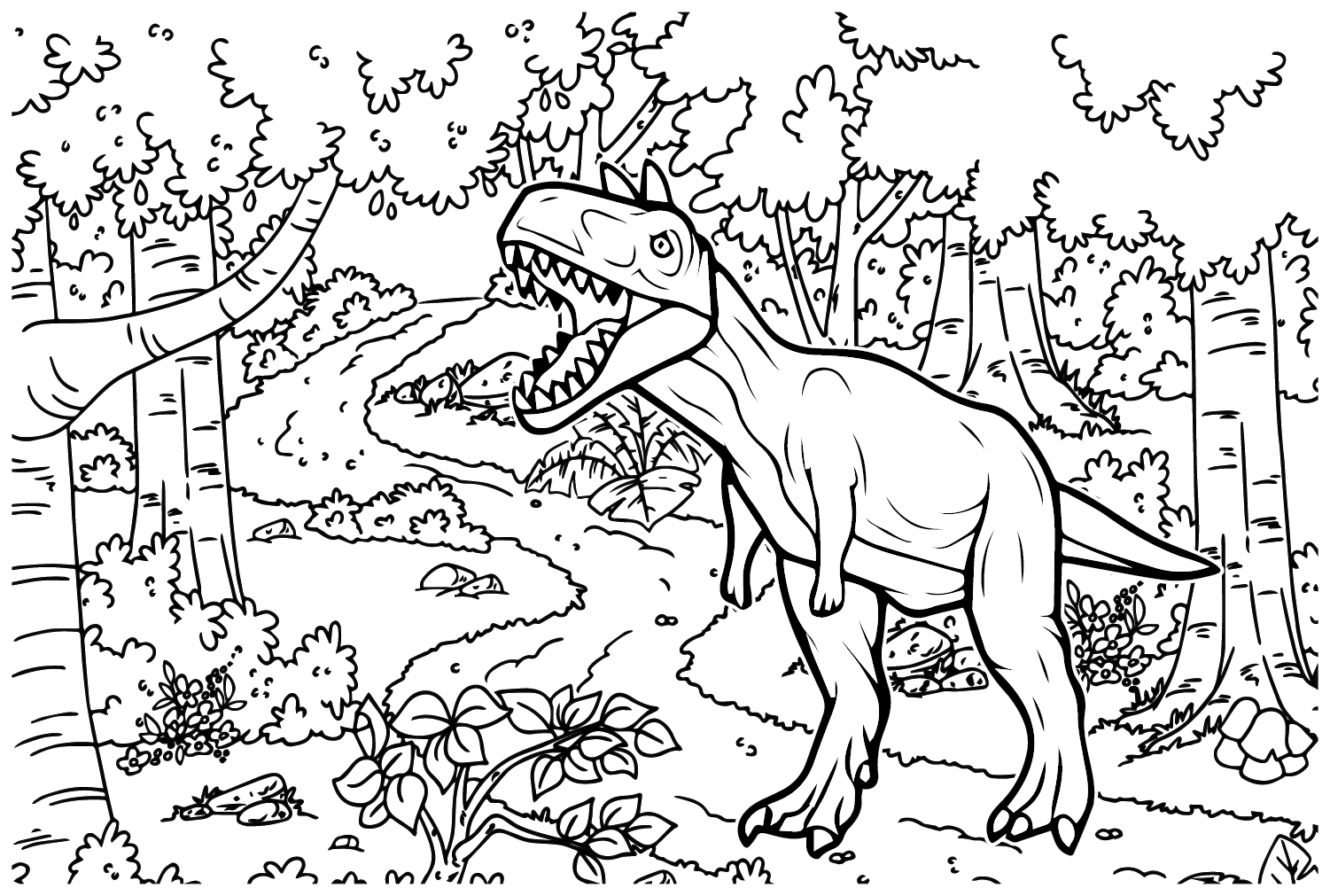 Malvorlagen Dinosaurier Carnotaurus von Carnotaurus