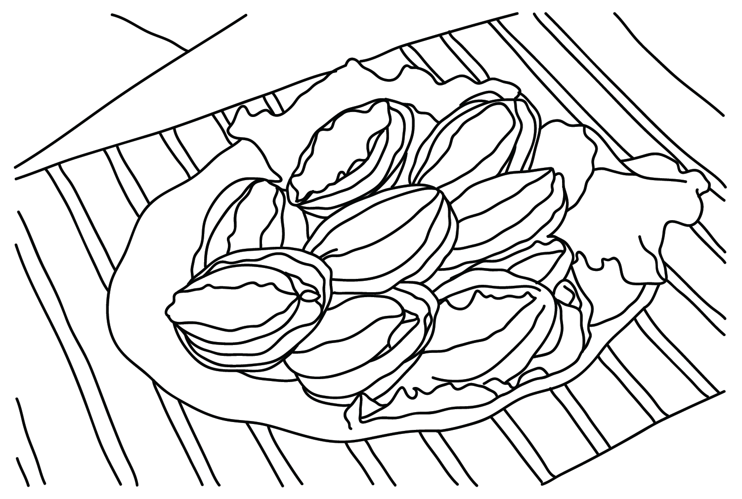 Рисование страницы раскраски морского ушка из морского ушка