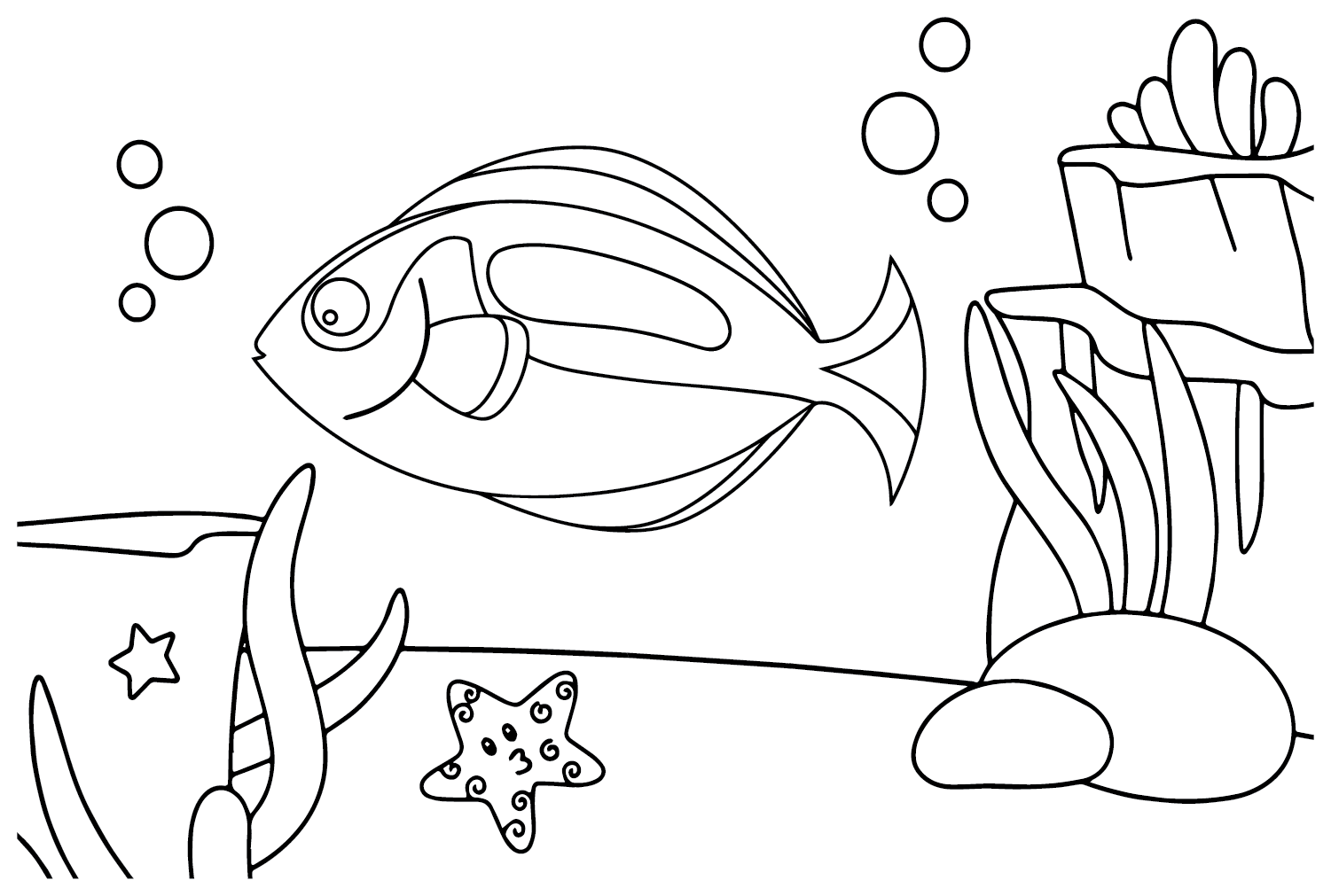 رسم سمكة تانغ من سمكة تانغ