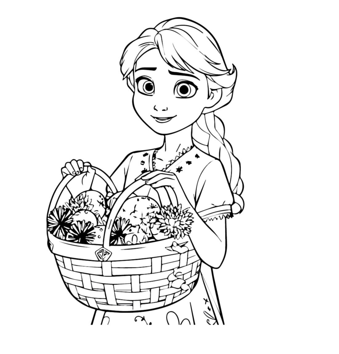 Easter Anna Coloring Page