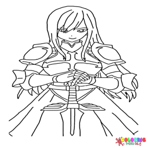 Erza Scarlet Coloring Pages