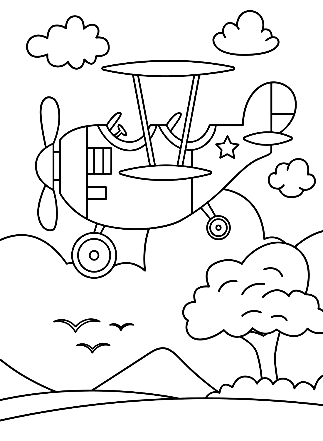 Explore the Sky with a Helicopter Coloring Pages