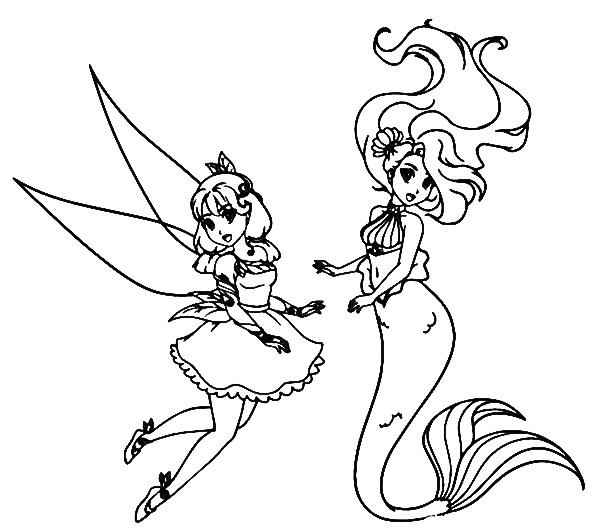 Anime Fairy Coloring Page  Drawing  600x470 PNG Download  PNGkit