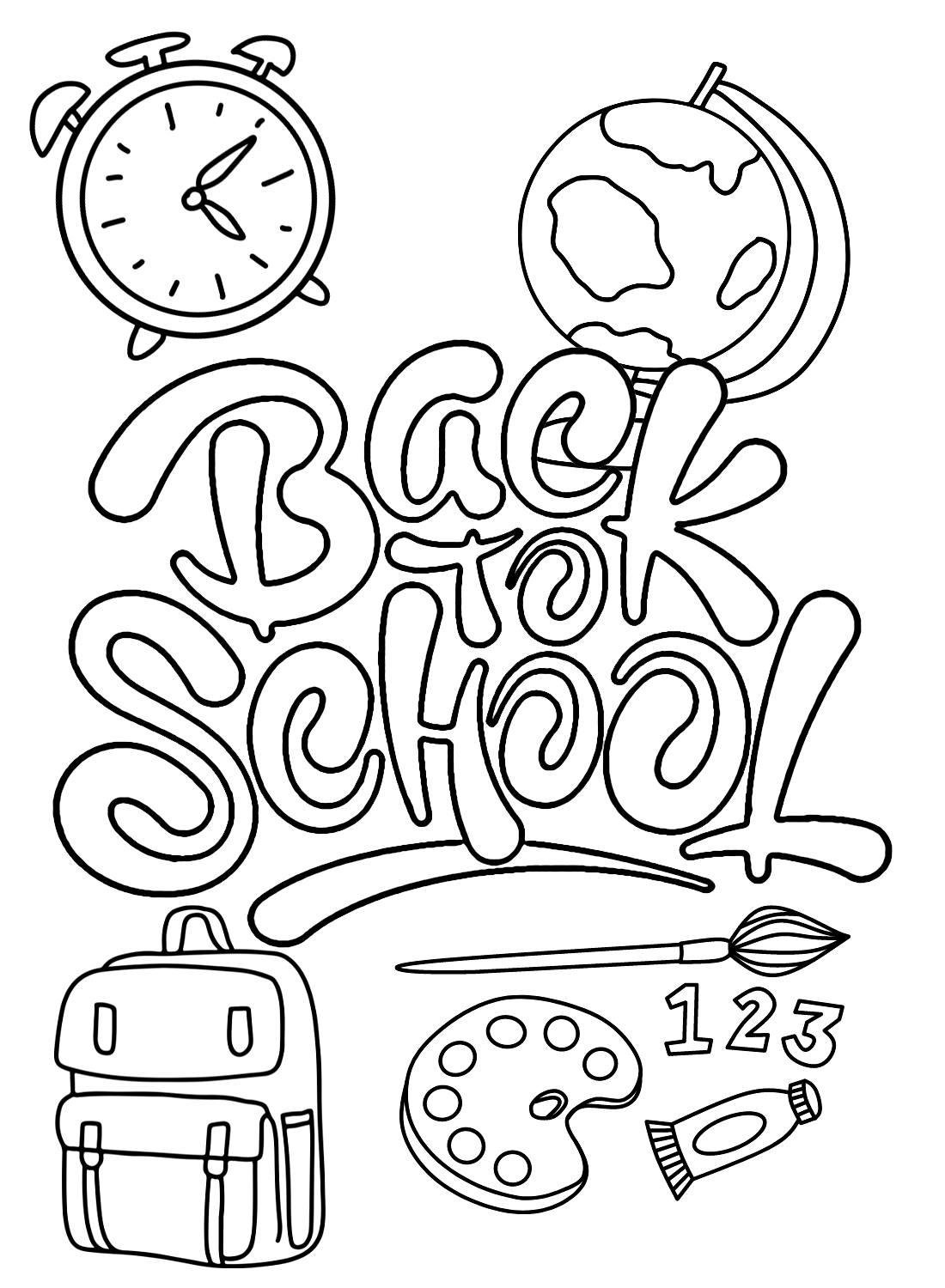 Free Back to School Coloring Pages