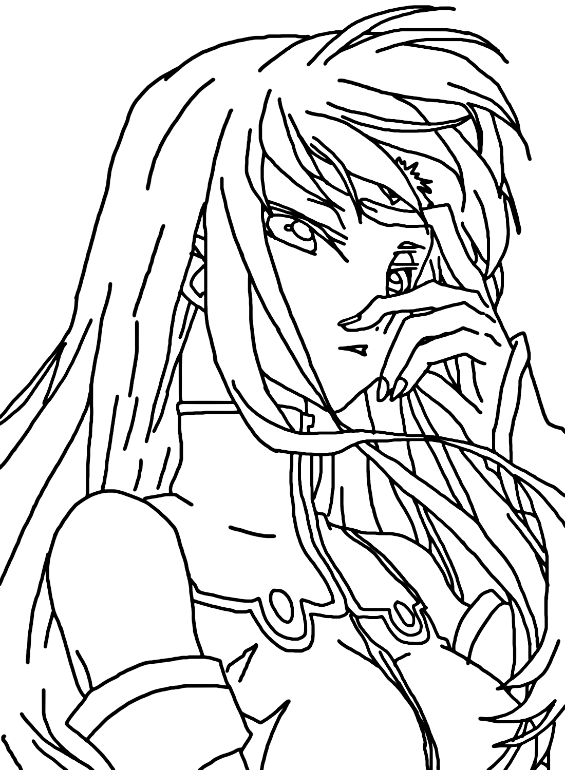 Free C.C. Code Geass Coloring Page from C.C. Code Geass