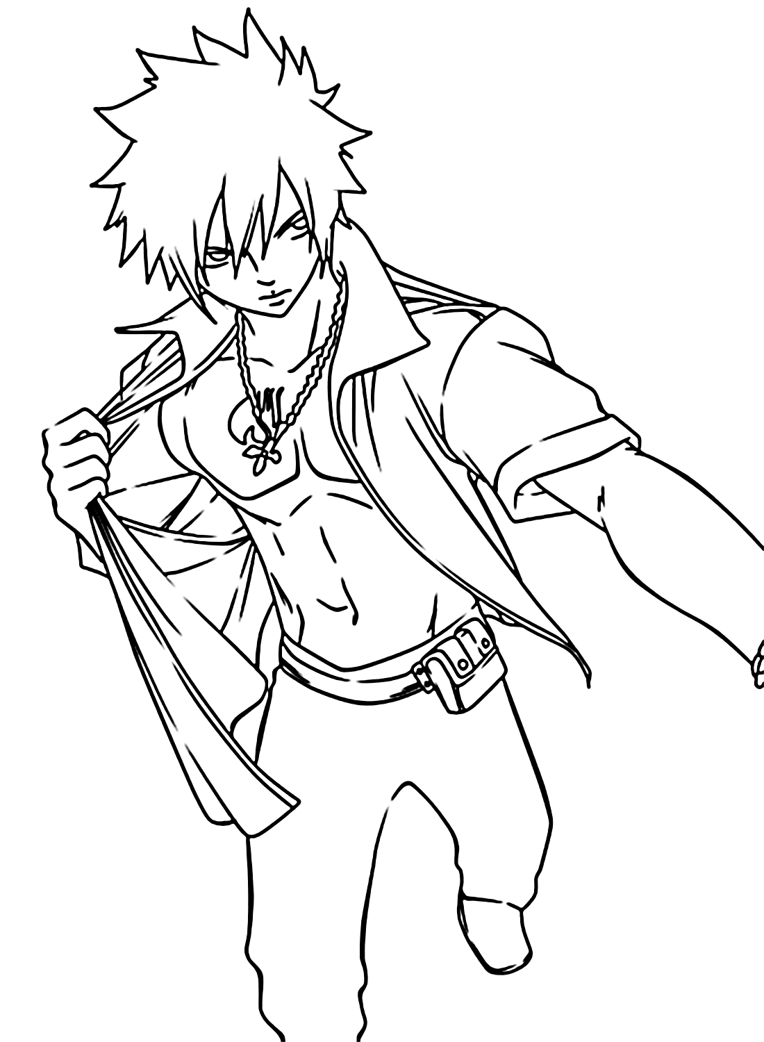 Free Gray Fullbuster Coloring Pages from Gray Fullbuster