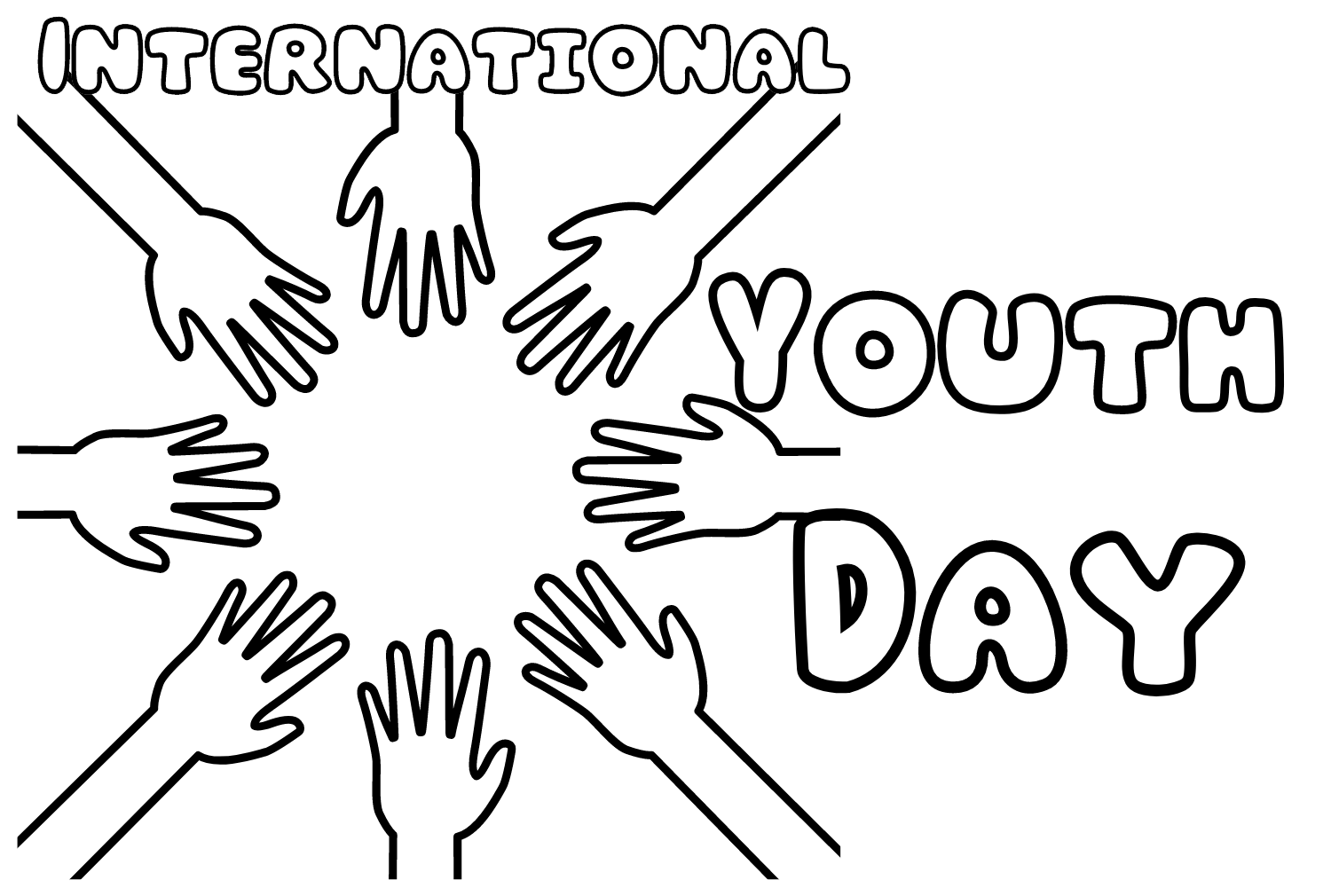 Free International Youth Day Coloring from International Youth Day