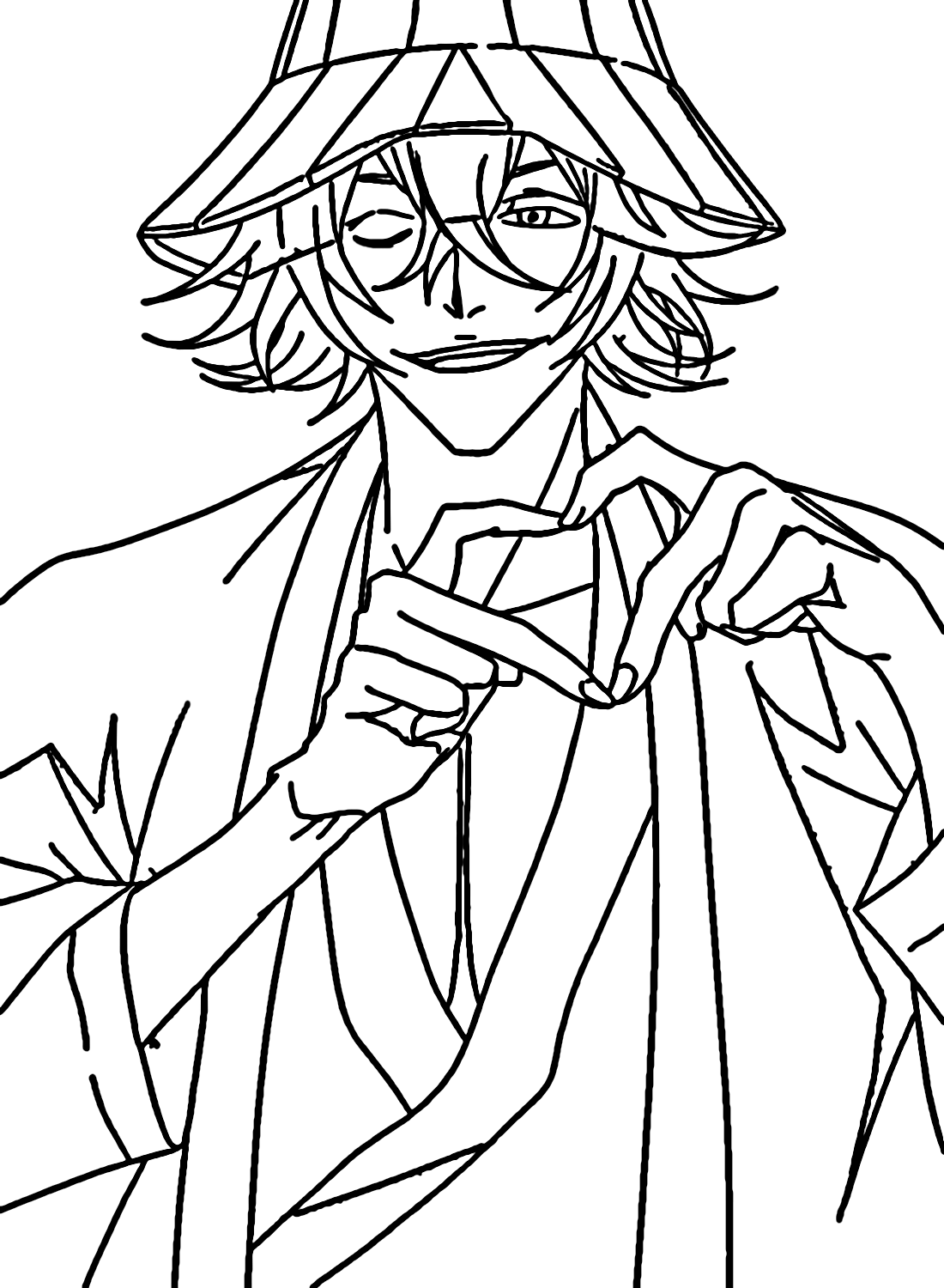 Coloriage gratuit Kisuke Urahara de Kisuke Urahara