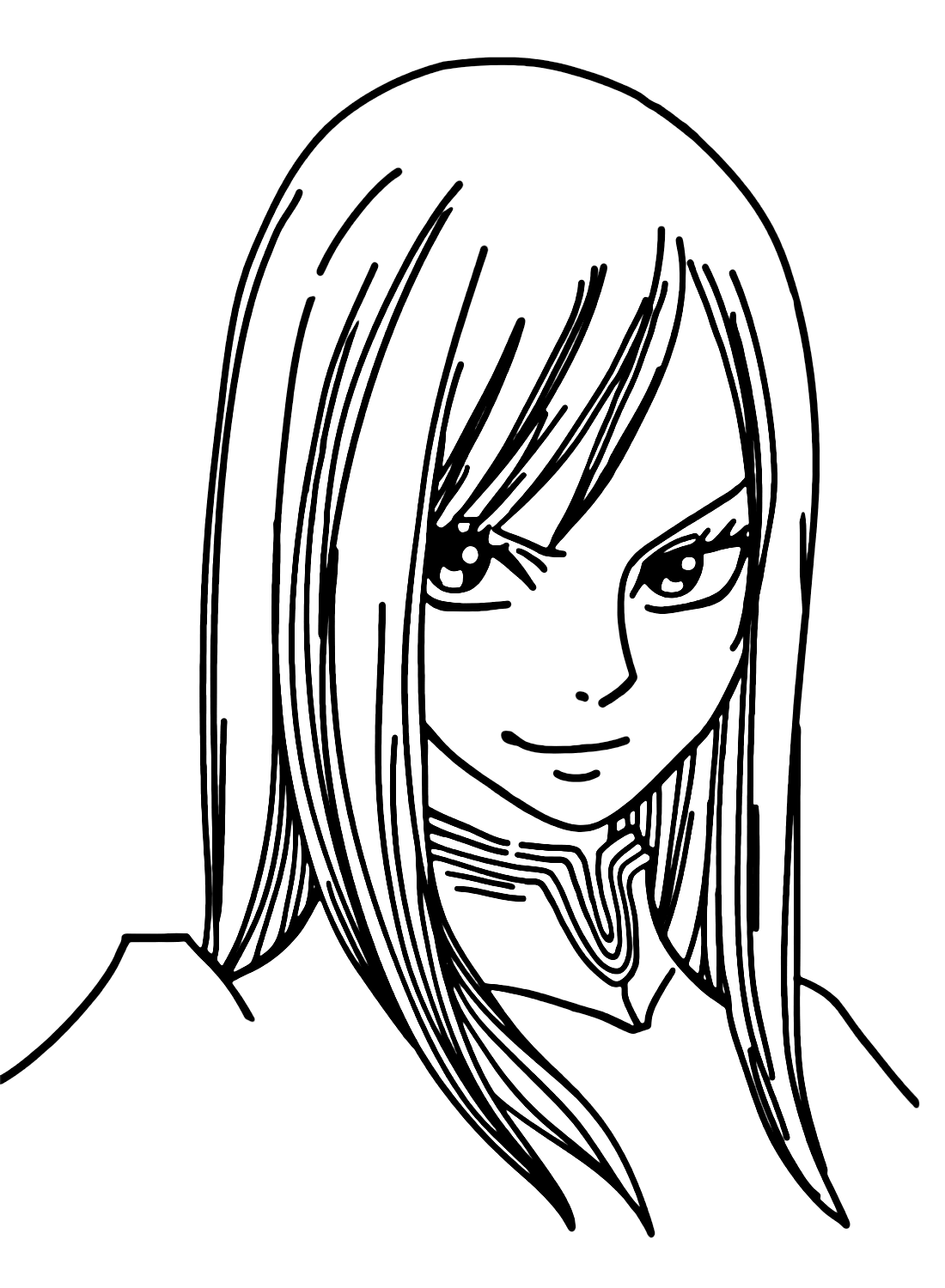 Free Printable Erza Scarlet Coloring Page from Erza Scarlet