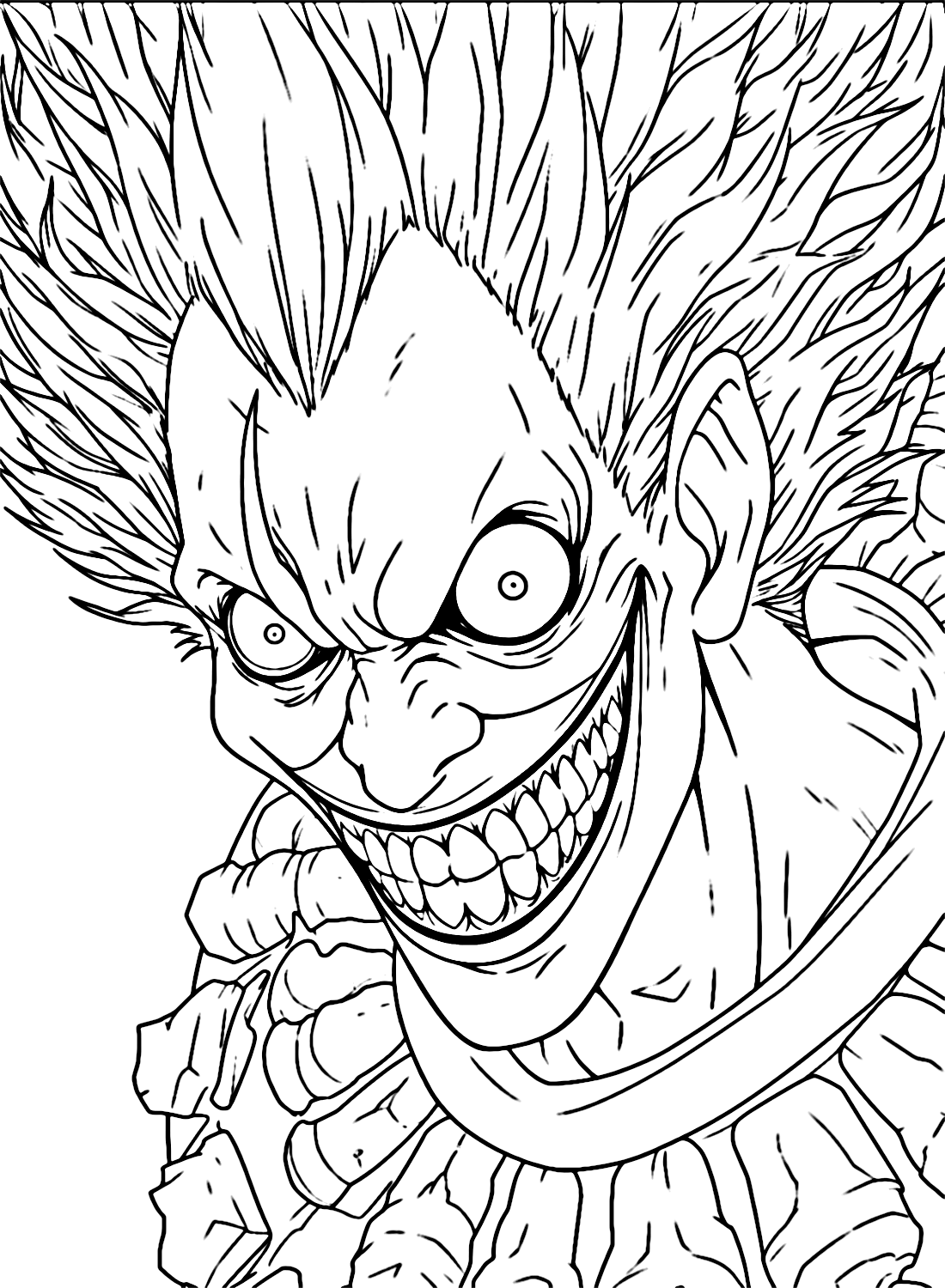Free Ryuk from Death Note Coloring Pages