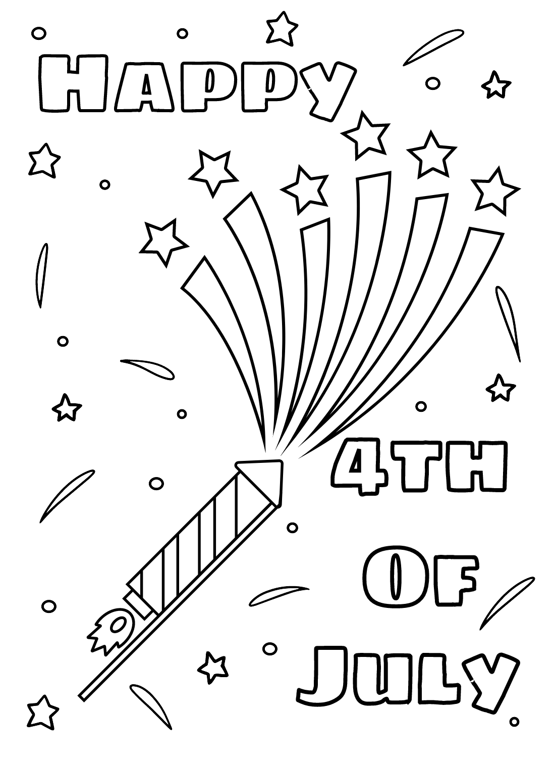 Happy 4th of July for Kids Coloring Pages