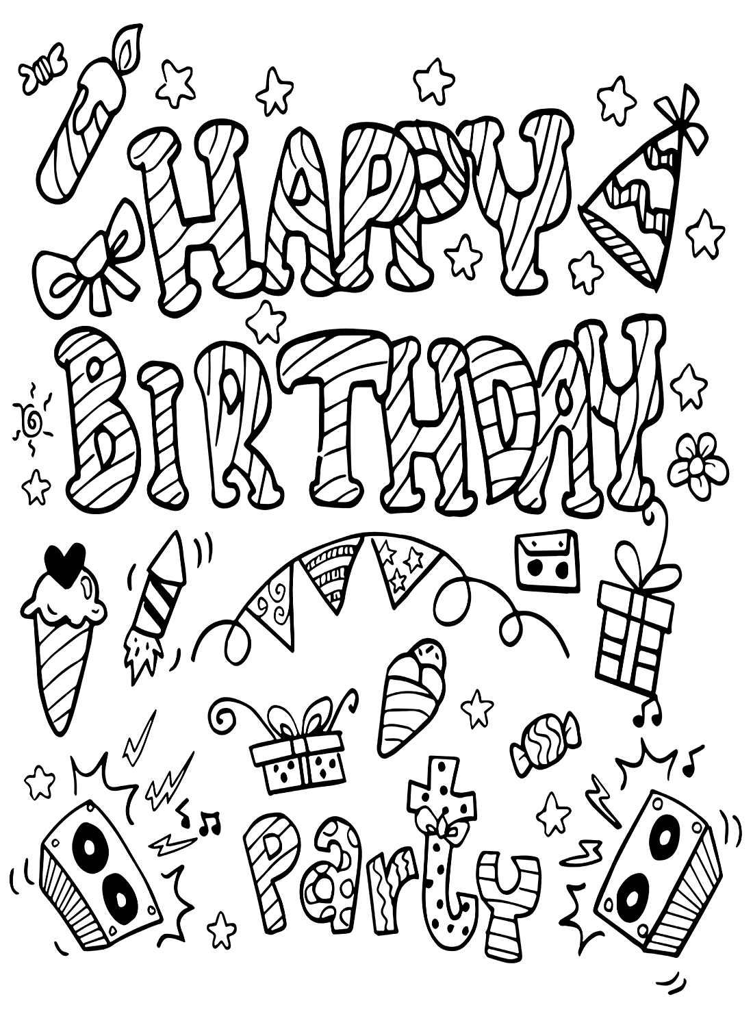Happy Birthday February Coloring Page - Free Printable Coloring Pages