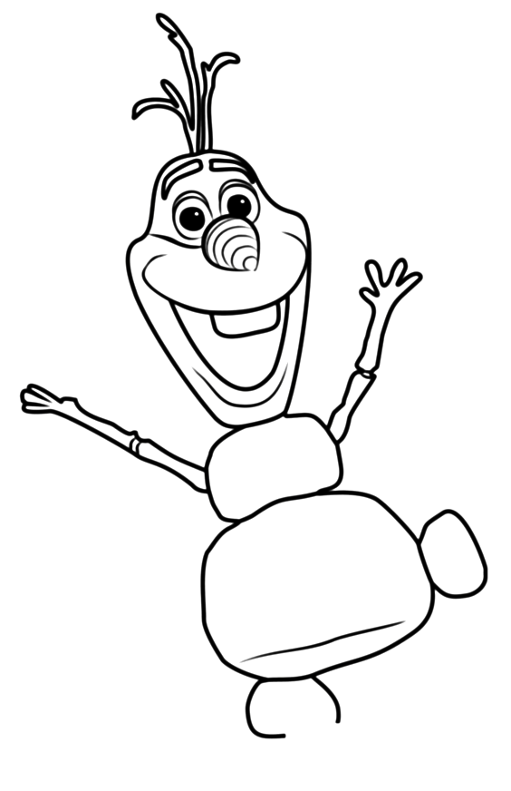 Ausmalbilder Happy Olaf Frozen